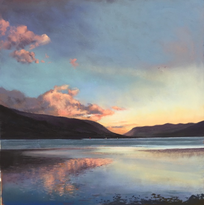 'Sunset Sails Loch Earn' by artist Margaret Evans